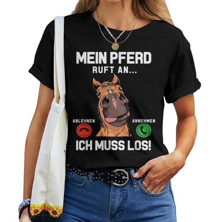 Mein Pferd Ruft An Reiterin Reiter Stall Girls' T-shirt Frauen