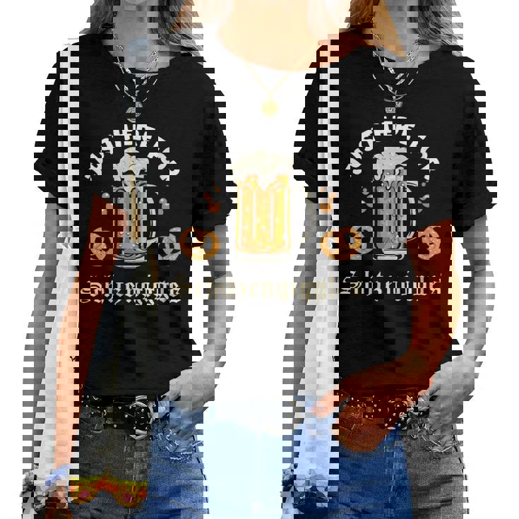 Oktoberfest Group Bachelor Party Here For Schitzengiggles Women T-shirt