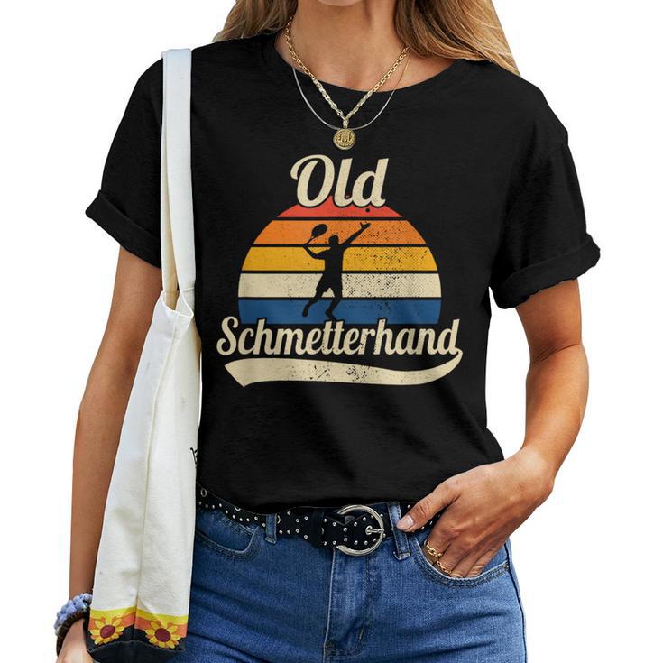 Old Butterfly Hand Retro Tennis T-shirt Frauen