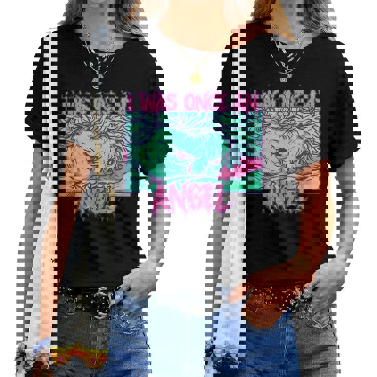 I Was Once An Angel Fallen Angel Renacentista Pintura Camiseta de mujer