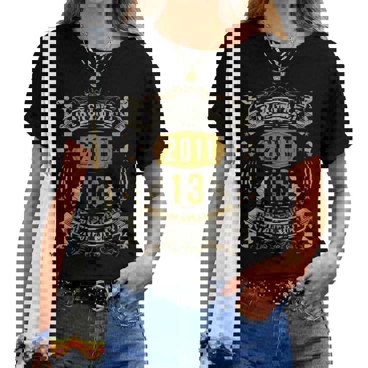 Originale 2011 Ragazzo Ragazza 13 Anni Compleanno Maglietta da donna