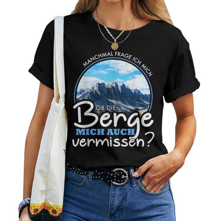 Outdoor Hiking Ob Die Berge Michermissen T-shirt Frauen