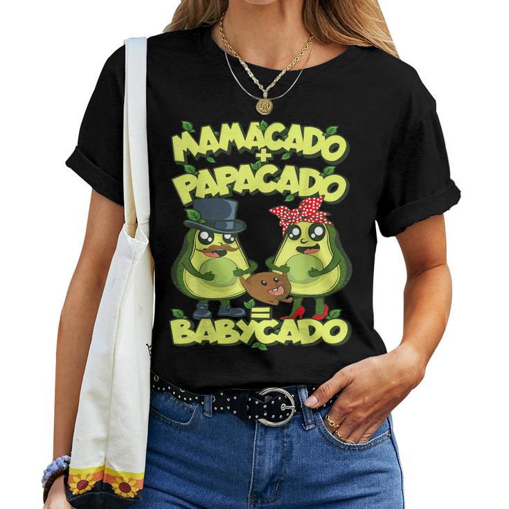 Papacado Mamacado Babycado Family Avocado T-shirt Frauen