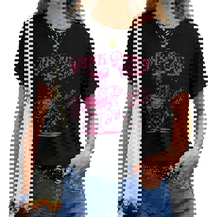 Pony And Heels Lover Pink Girls Clubs Cowgirl Women T-shirt