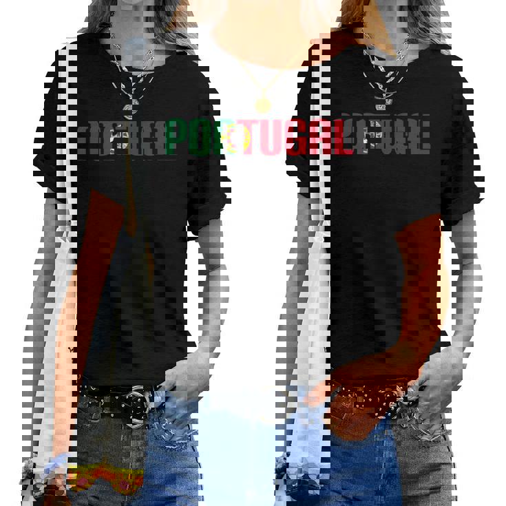 Portugal Bandera Hombres Es Niños Portugal Camiseta de mujer