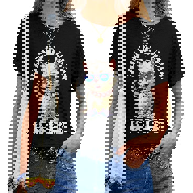 Quand Nous Nous Battons Nous Gagnons Kamala Harris Cat Lady Boho Women T-shirt femme