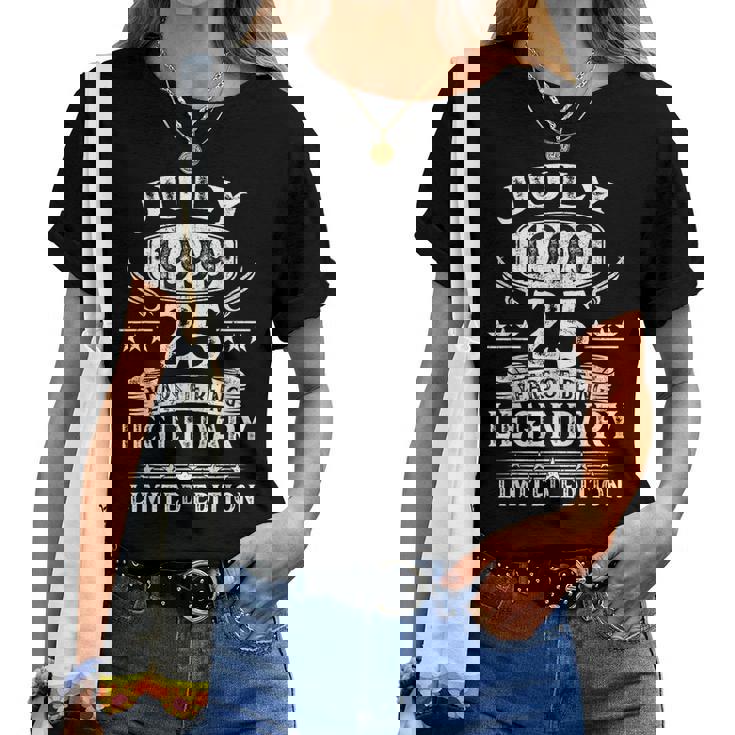 Regalo 25 Cumpleaños 25 Años Hombre Julio 1999 Camiseta de mujer