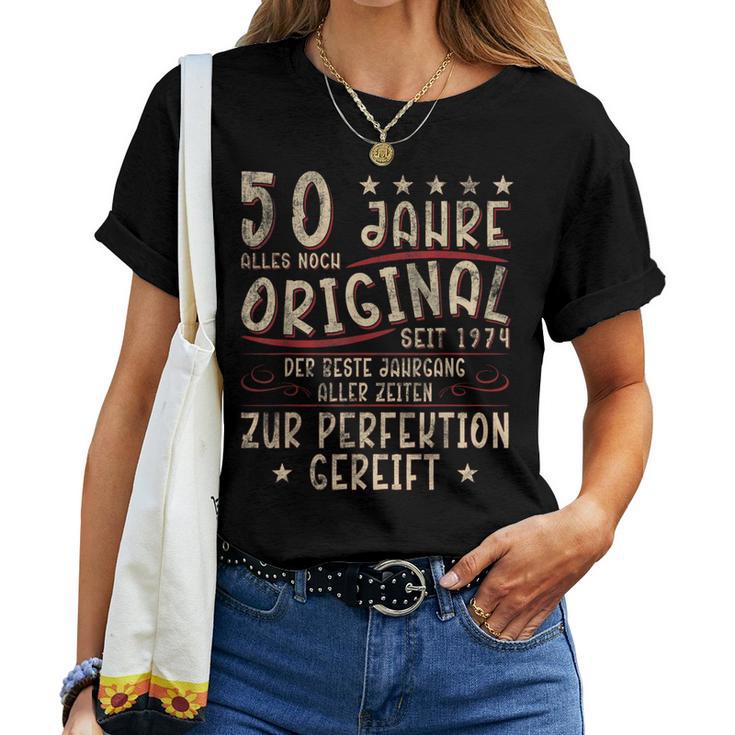 Retro 50 Jahre Jahrgang 1974 Limited Edition 50Th Man Woman T-shirt Frauen