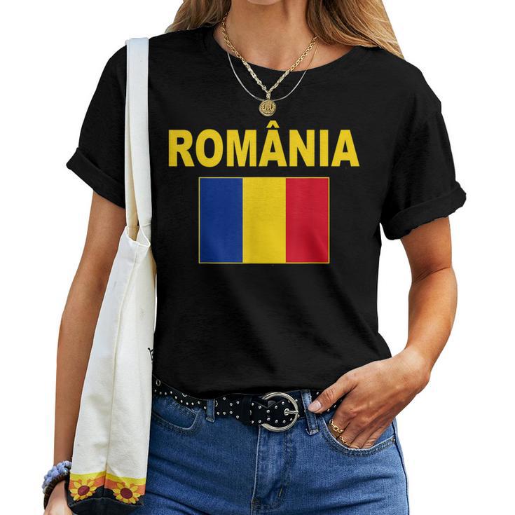 Romania Flag Romania Steagul Romaniei Romanian Flags T-shirt Frauen