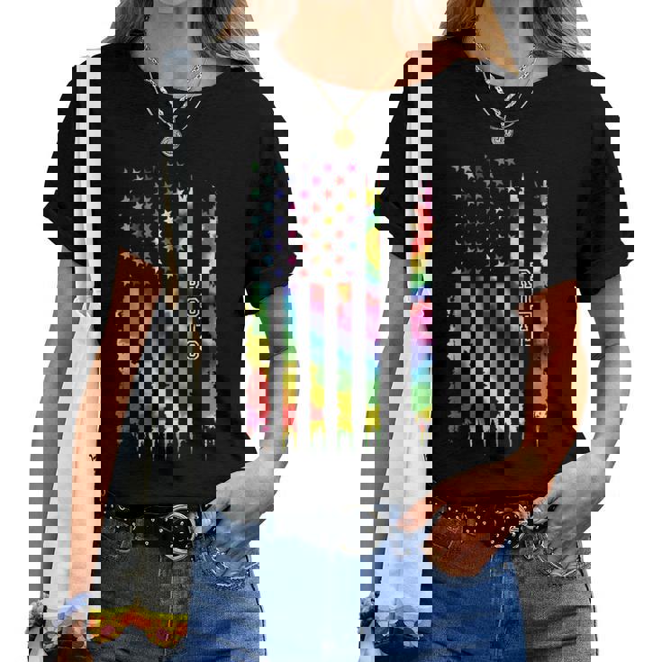 Rotc Rainbow Tie Dyeintage Inspired Maglietta da donna