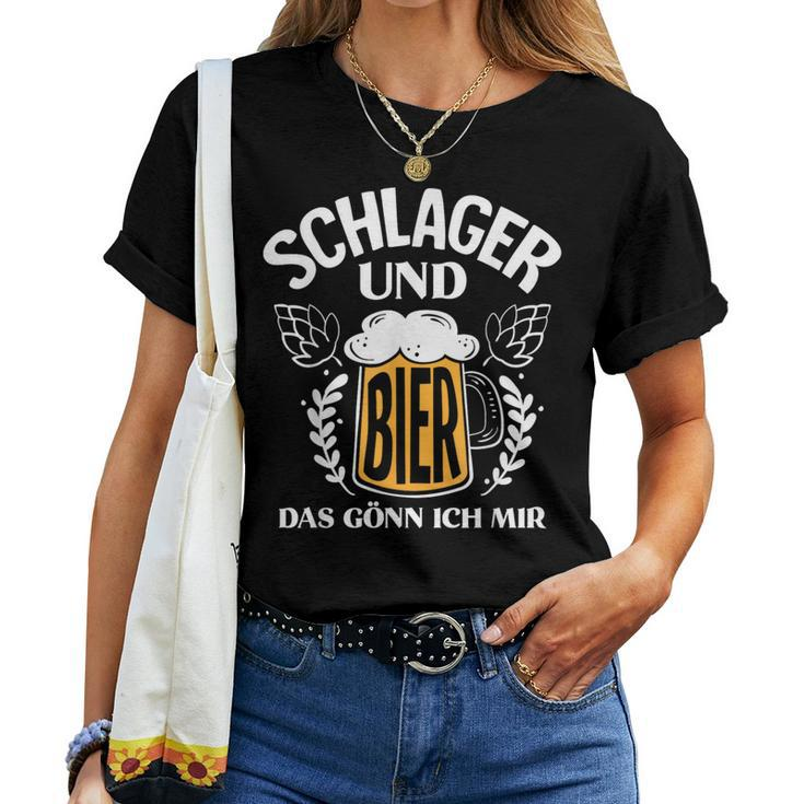 Schlager And Beer Das Gönn Ich Mir Schlagparty Costume T-shirt Frauen