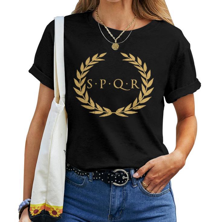 Spqr Senatus Populus Que Romanus Roman Republic Roman Republic Roman B T-shirt Frauen