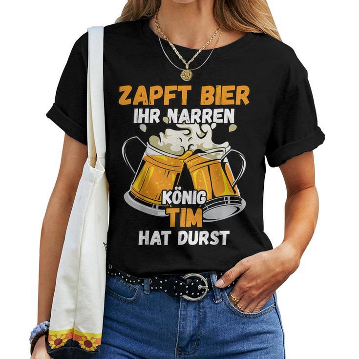 Tim Name Beer Drinker Beer Saying T-shirt Frauen