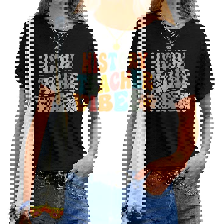 History Teacheribes Retro 1Er Día De Escuela Maestro Genial Camiseta de mujer