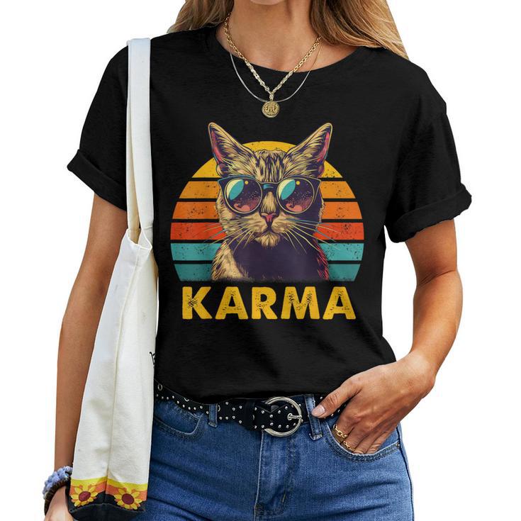 Vintage Cat Music For Nage Girls Children Karma T-shirt Frauen