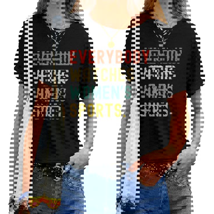Vintage Retro Sport Lover Todos Relojes Deportes Camiseta de mujer