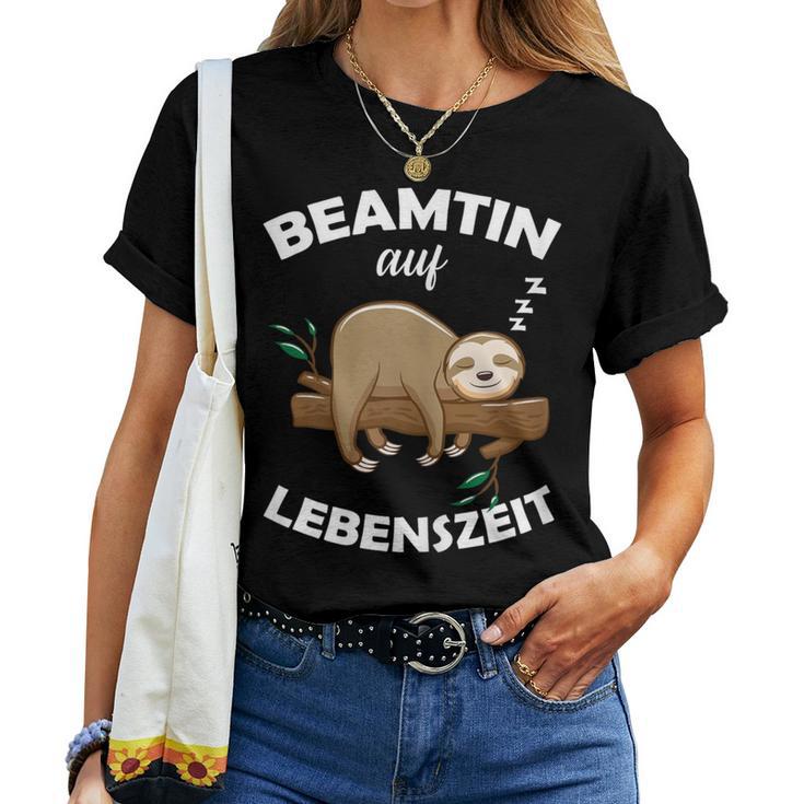 Women's Beamtin Auf Lebenszeit Officials Status Beamtung Sloth T-shirt Frauen