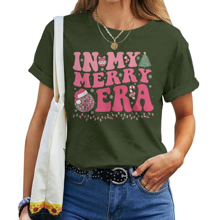 Women's Merry & Bright Christmas Tree Tee - Holiday Graphic T-Shirt, Casual Short Sleeve Top - View #3