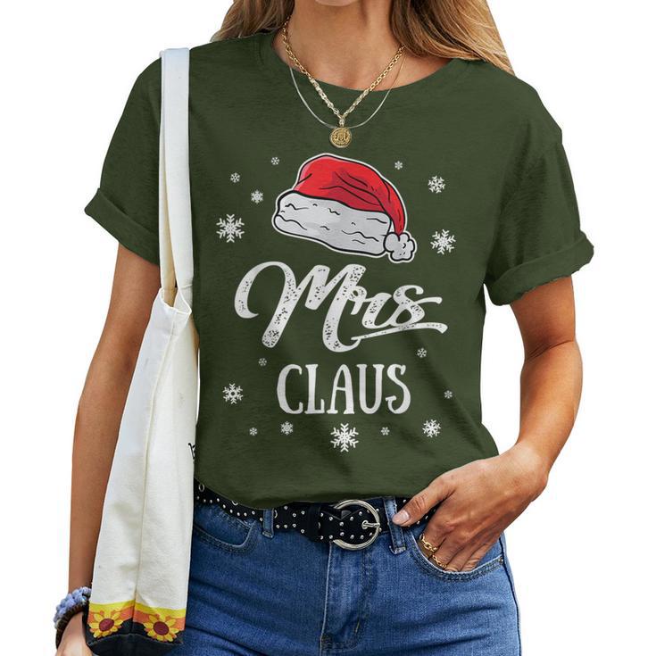 Mrs Mama Santa Claus Christmas Santa Hat Mum T-shirt Frauen