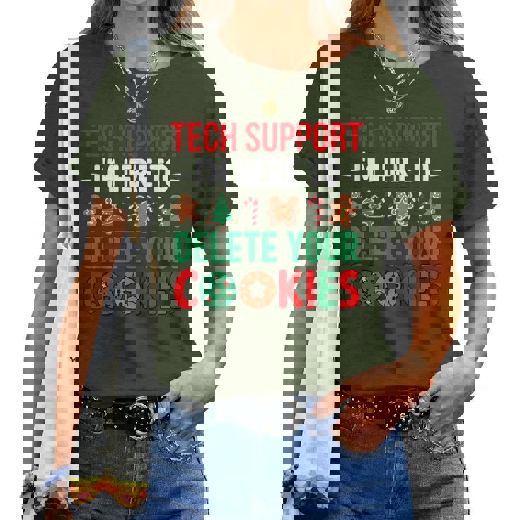 Tech Support Christmas Cookies Christmas Women T-shirt