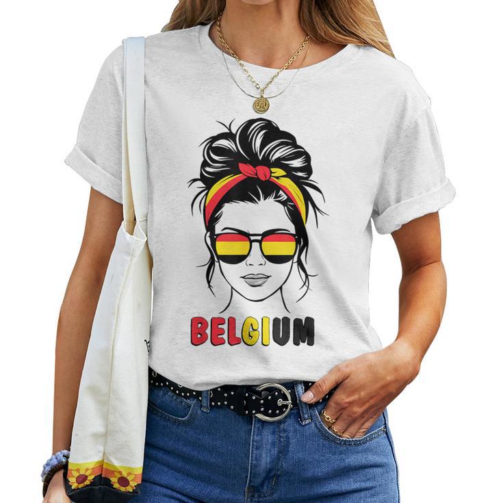 Belgium Girls' Belgium Flag Women's T-shirt Frauen