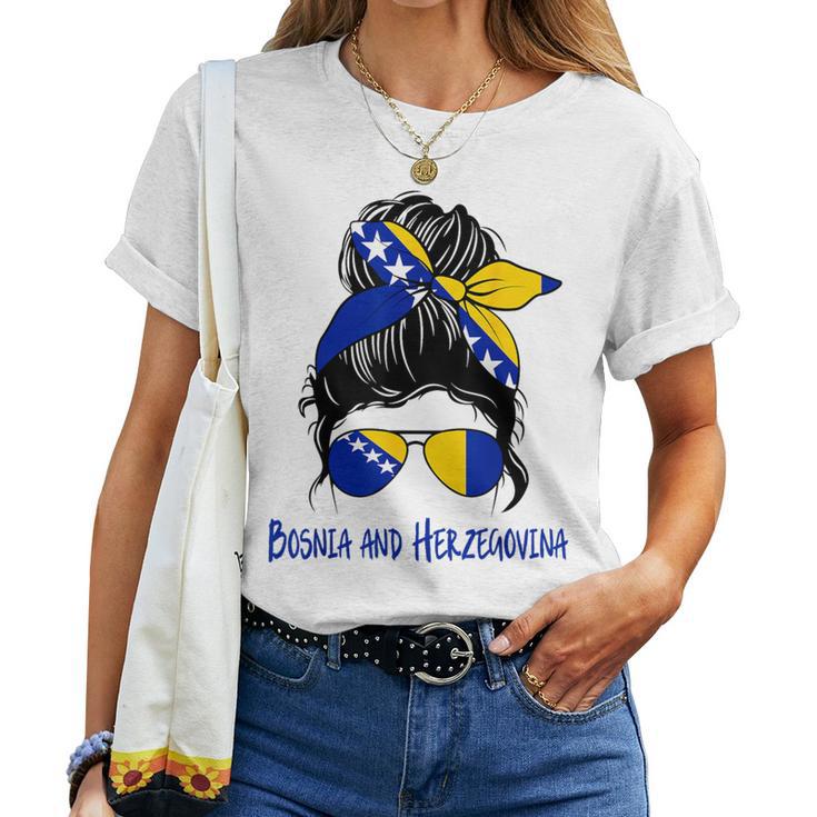 Bosniaks Girls' Bosnia Herzegovina Woman Flag T-shirt Frauen