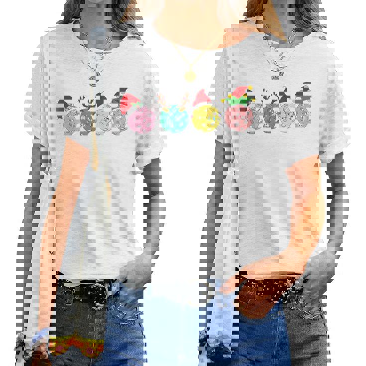 Christmas Pickleball Player Xmas Lights Reindeer Elf Women Women T-shirt Christmas Pickleball Player Xmas Lights Reindeer Elf Women Women T-shirt