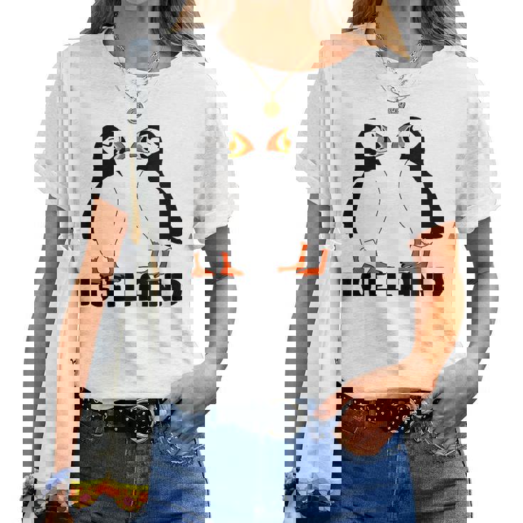 Deux Adorables Macareux D'islande T-shirt femme