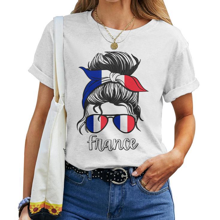 French Girls France Fille Française France French Flag T-shirt Frauen