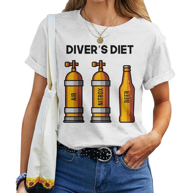 Diving For Diving Diet Beer Blue T-shirt Frauen