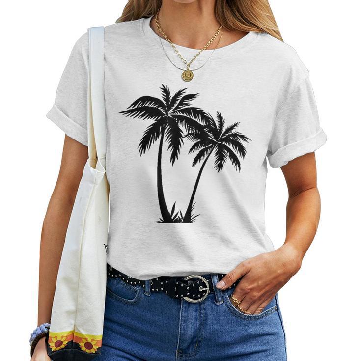 Palm Trees Summer Sun Beach Women's T-shirt Frauen