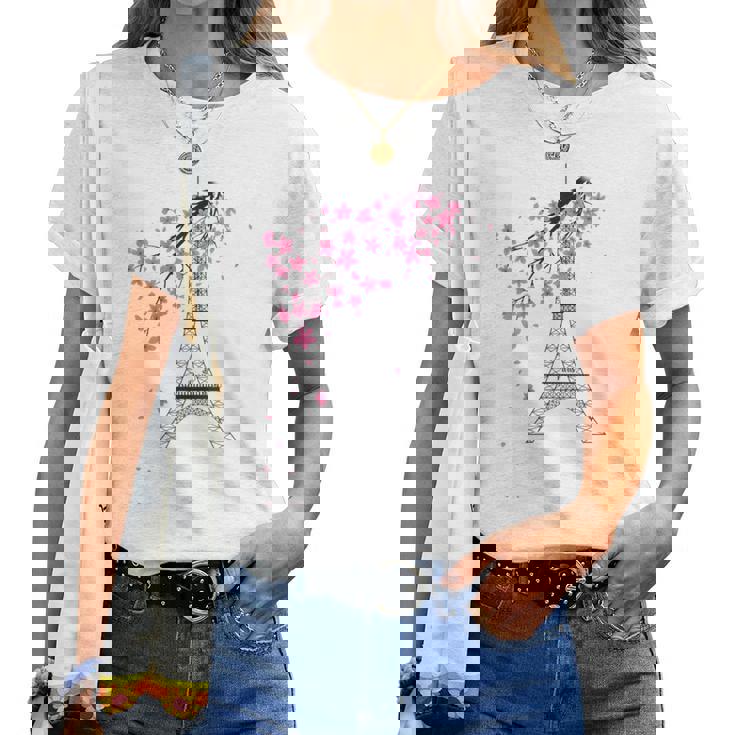 Paris Tour Eiffel France Amour Parisien T-shirt femme Cadeauxyz