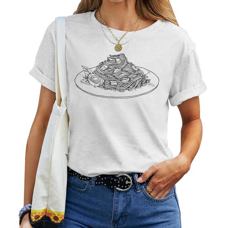 Pasta Noodle Spaghetti Women's Children's T-shirt Frauen