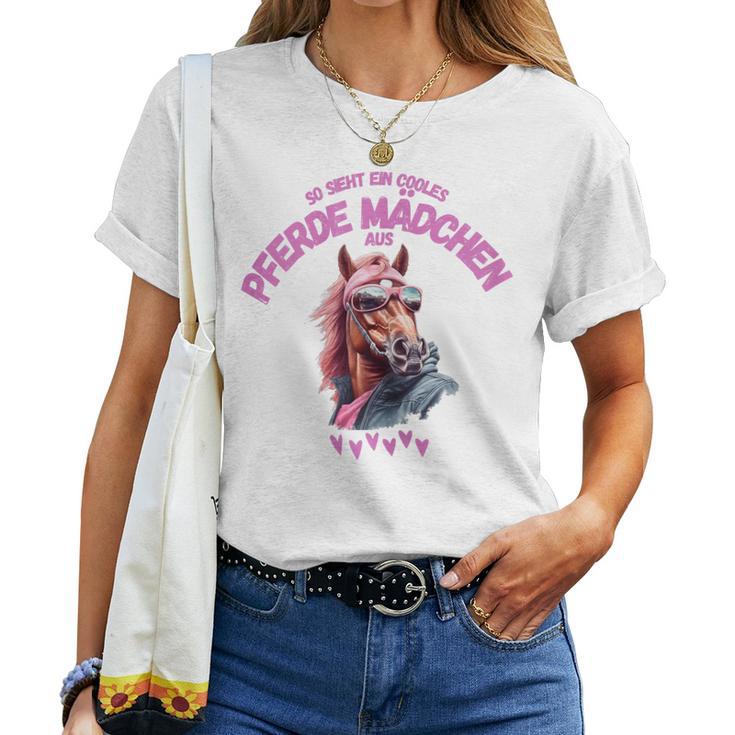 So Sieht Ein Cool Horse Girl So Sieht Ein Cool Horse Girl T-shirt Frauen