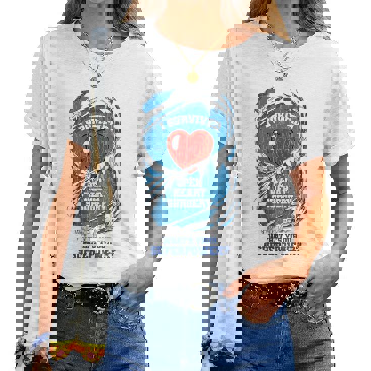 He Sobrevivido A Una Operación A Corazón Abierto Regalo Cuello Camiseta de mujer