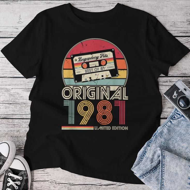 1981Intage Birthday Retrointage T-shirt Frauen Lustige Geschenke