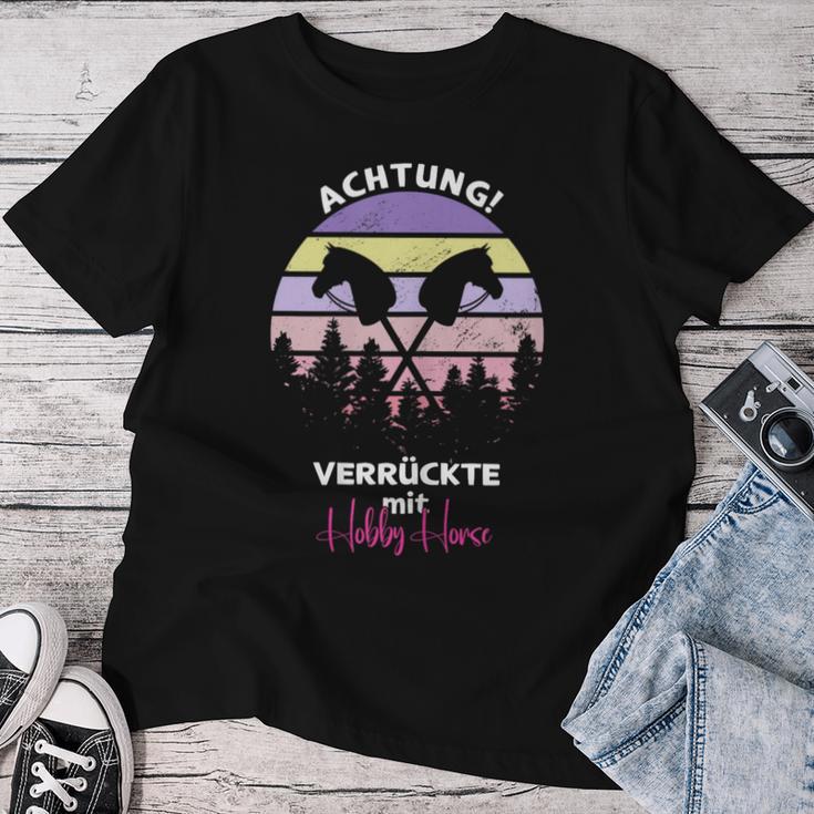 Achtungerrückte Mit Hobby Horse T-shirt Frauen Lustige Geschenke