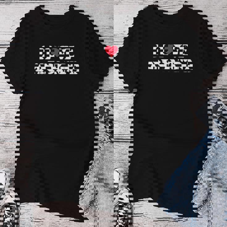 Amo Andrina Matching Girlfriend & Fidanzato Andrina Nome Maglietta da donna Regalos divertidos