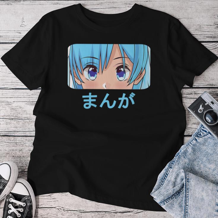 T-shirt Fille Style Anime Japonais - Design Kawaii, Coupe Classique, Manches Et Ourlet Double Couture