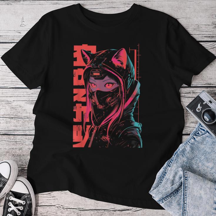 Anime Manga Punk Neko Cat Girl Cyberpunk Japanese Harajuku T-shirt Frauen Lustige Geschenke