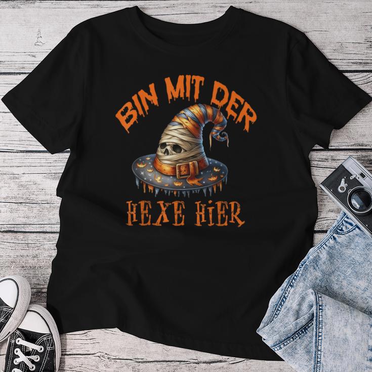 Bin Mit Der Hexe Hier Mama Witch Hat T-shirt Frauen Lustige Geschenke