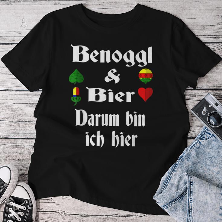 Binokel Player Swabian Schwabe Beer Benoggl T-shirt Frauen Lustige Geschenke