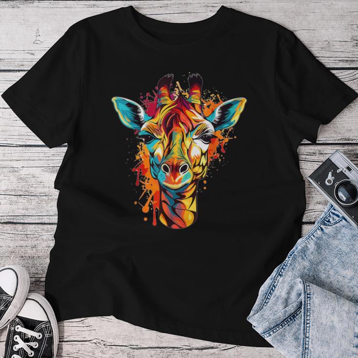 Colourful Giraffe T-shirt Frauen Lustige Geschenke