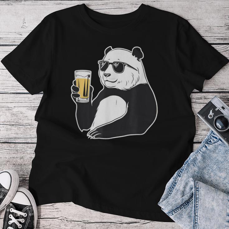 Coole Sonnenbrille Pandabär Bier Trinkend Pandas T-shirt Frauen Lustige Geschenke