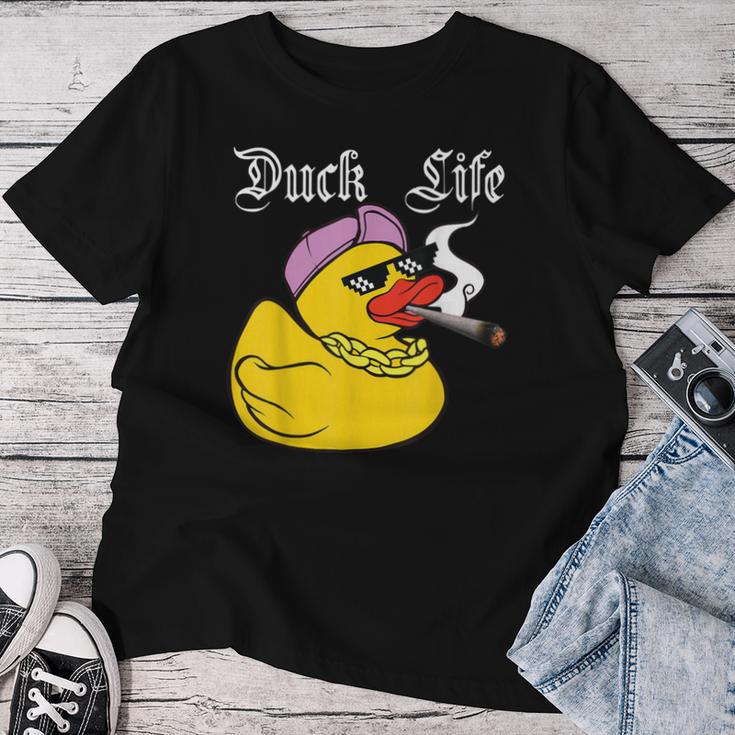 Duck Life Gangster Quietscheente Lustiges Ente T-shirt Frauen Lustige Geschenke