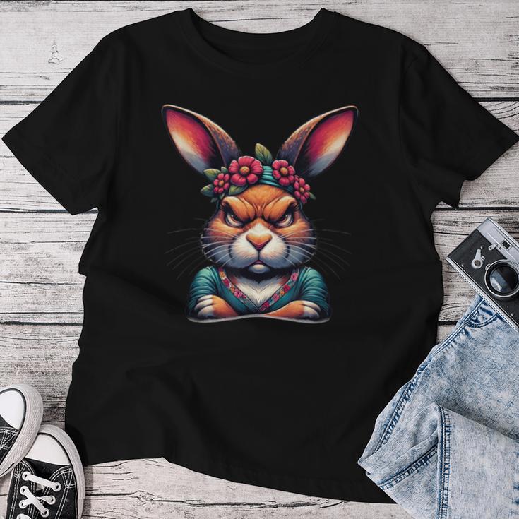 Easter Bunny Angry Bunny Rabbit Animal T-shirt Frauen Lustige Geschenke