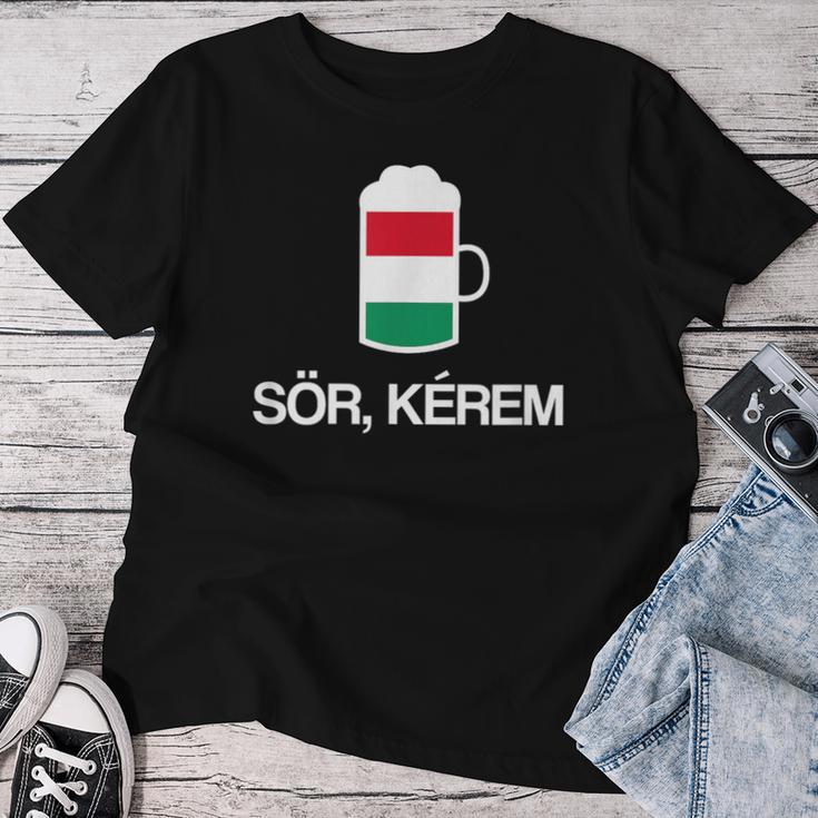 Ein Bier Bitte Auf Hungarian Beer T-shirt Frauen Lustige Geschenke