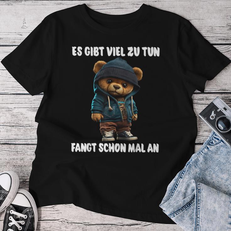 Es Gibtiel Zu Tun Teddy Slogan T-shirt Frauen Lustige Geschenke