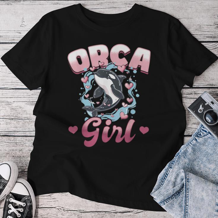 Orca Animal Orca Girl T-shirt Frauen Lustige Geschenke