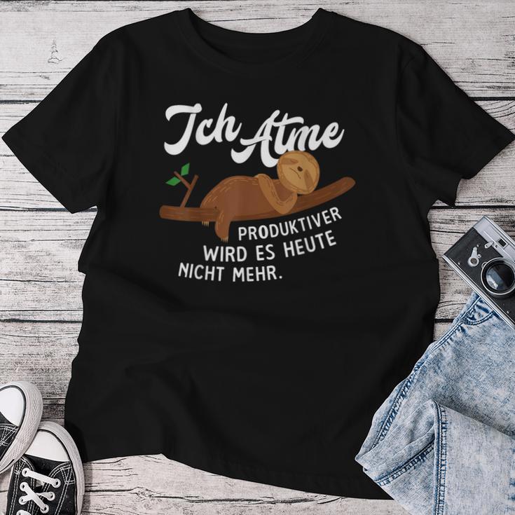 Sloth 'Ich Atme Produktiver Wird Es Nicht Mehr T-shirt Frauen Lustige Geschenke